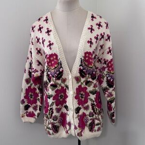 Vintage Cambridge Dry Goods Small Cardigan Sweater ~ Cottagecore Cottage Granny